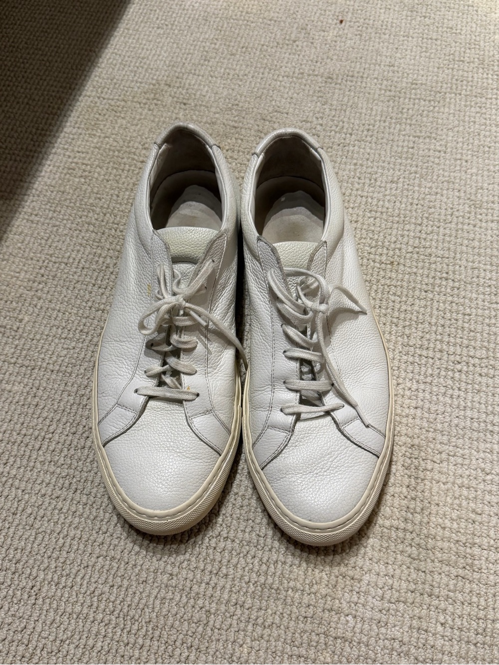 COMMON PROJECTS WHITE SNEAKERS – $170